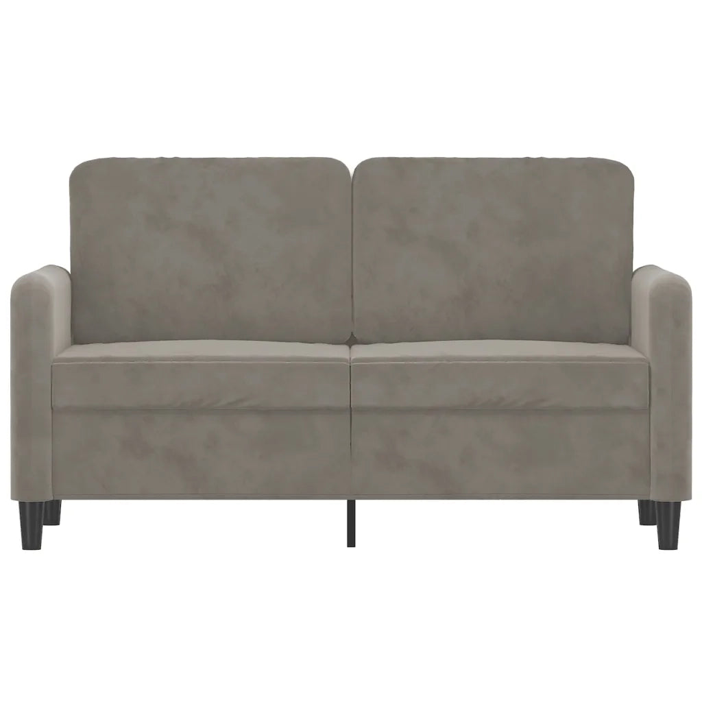 Divano a 2 Posti Grigio Chiaro 120 cm in Velluto 349033