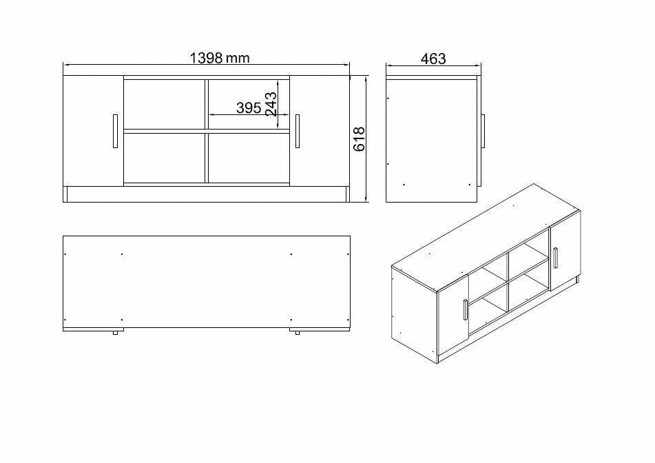 Hilda, set da Ufficio Modulabile, Marrone Noce
