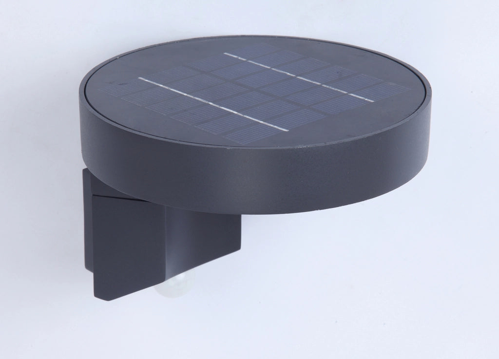Applique esterna DISO LED 2W sensore solare grigia Lutec