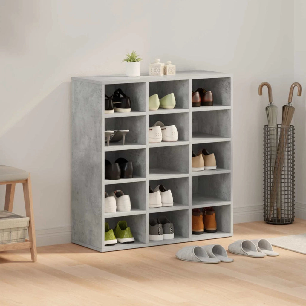 Scarpiera | Mobile per scarpe Grigio cemento 77,5 x 30 x 83,5 cm