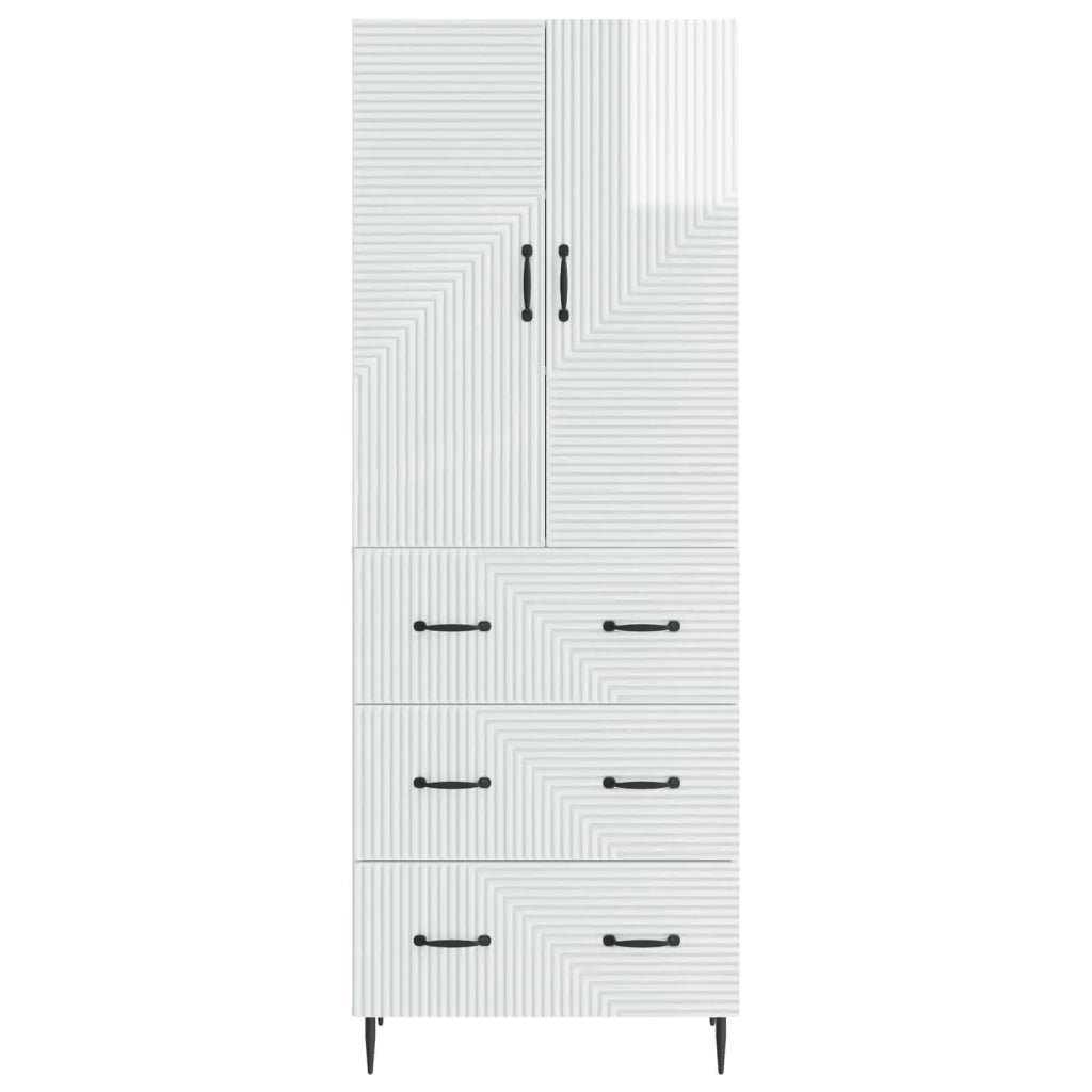 Set di armadi 2 pcs Bianco Lucido 66 x 34,5 x 90 cm 3416641