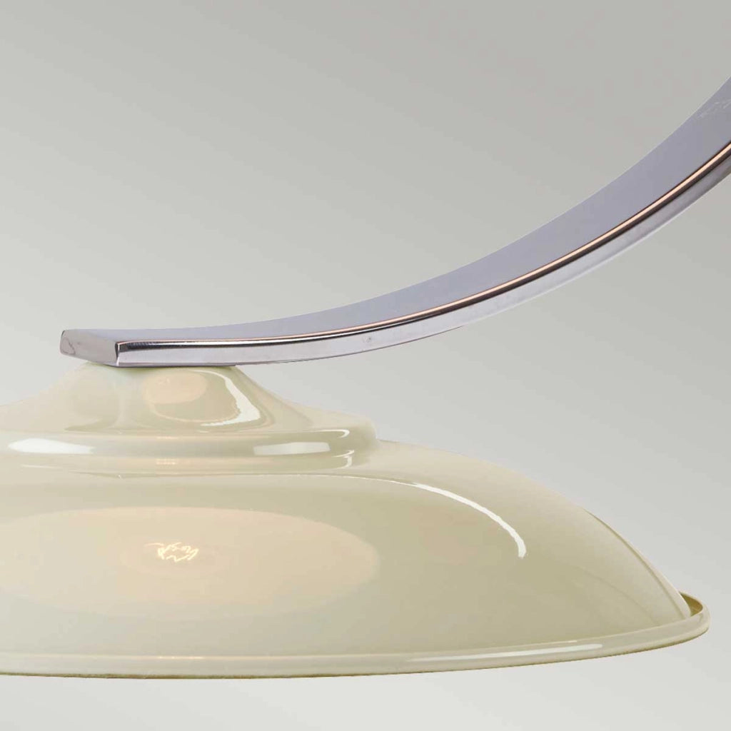 Lampada da tavolo Franklin retro crema/cromo E27 60W