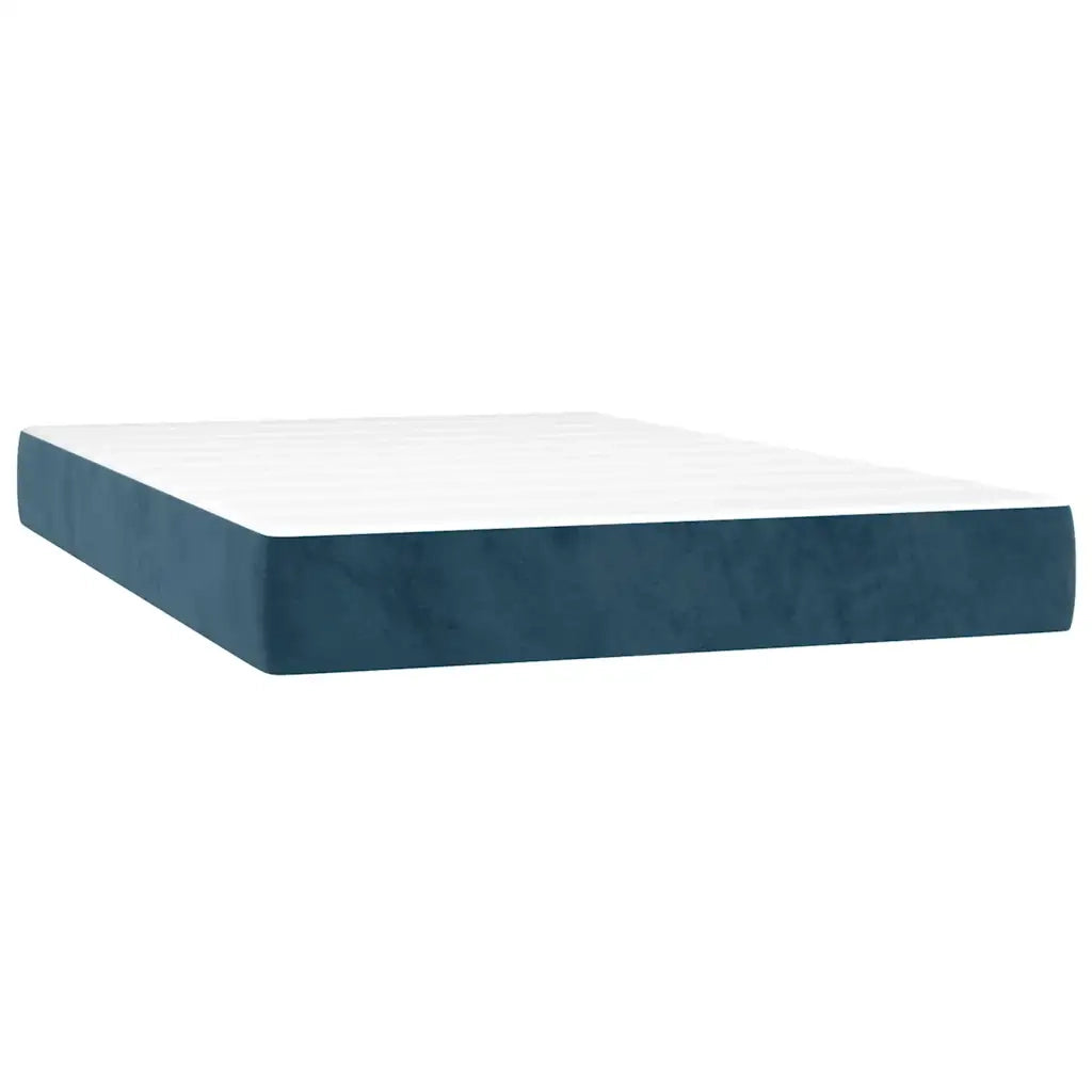Letto a Molle con Materasso e LED Blu Scuro 120x200cm 3135997