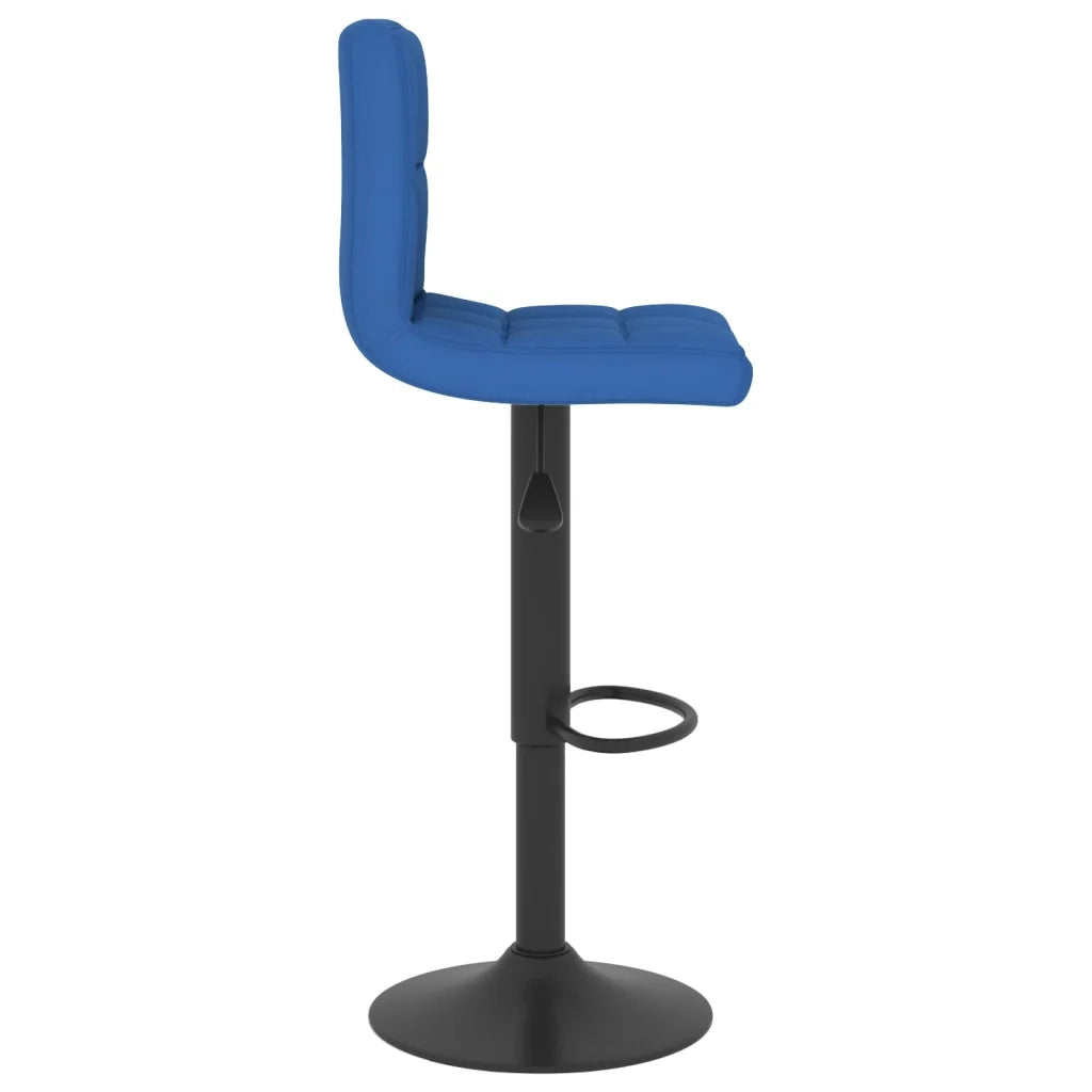 Sgabelli da Bar 2 pz Blu in Tessuto 334286