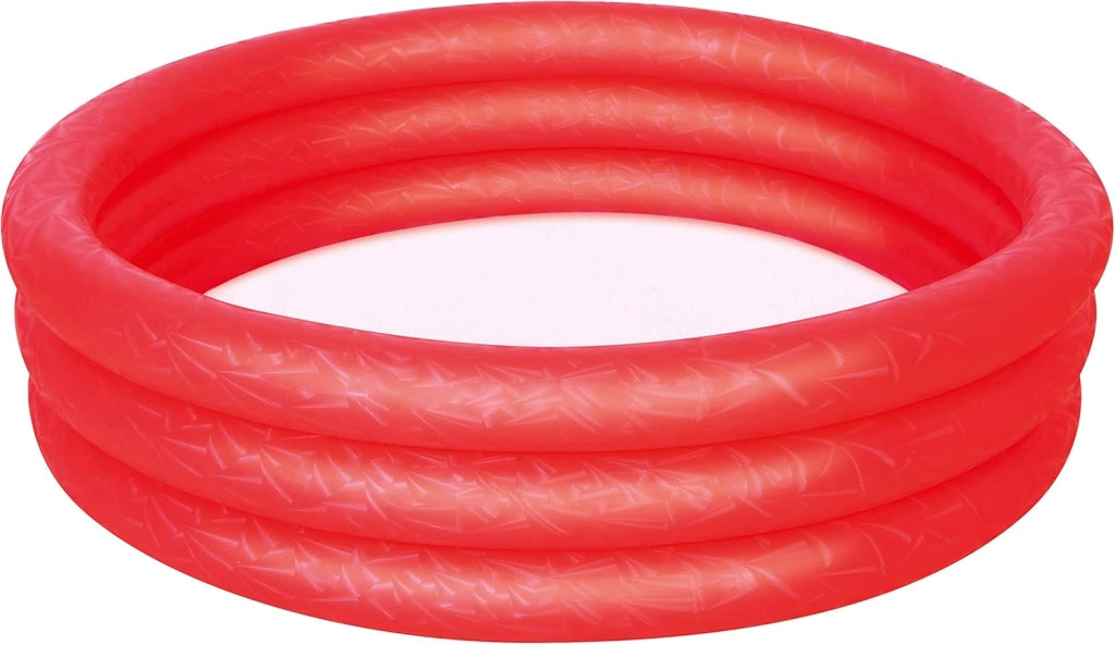 PISCINA GONFIABILE BESTWAY 3 ANELLI 102X25 CM ROSSO E BLU