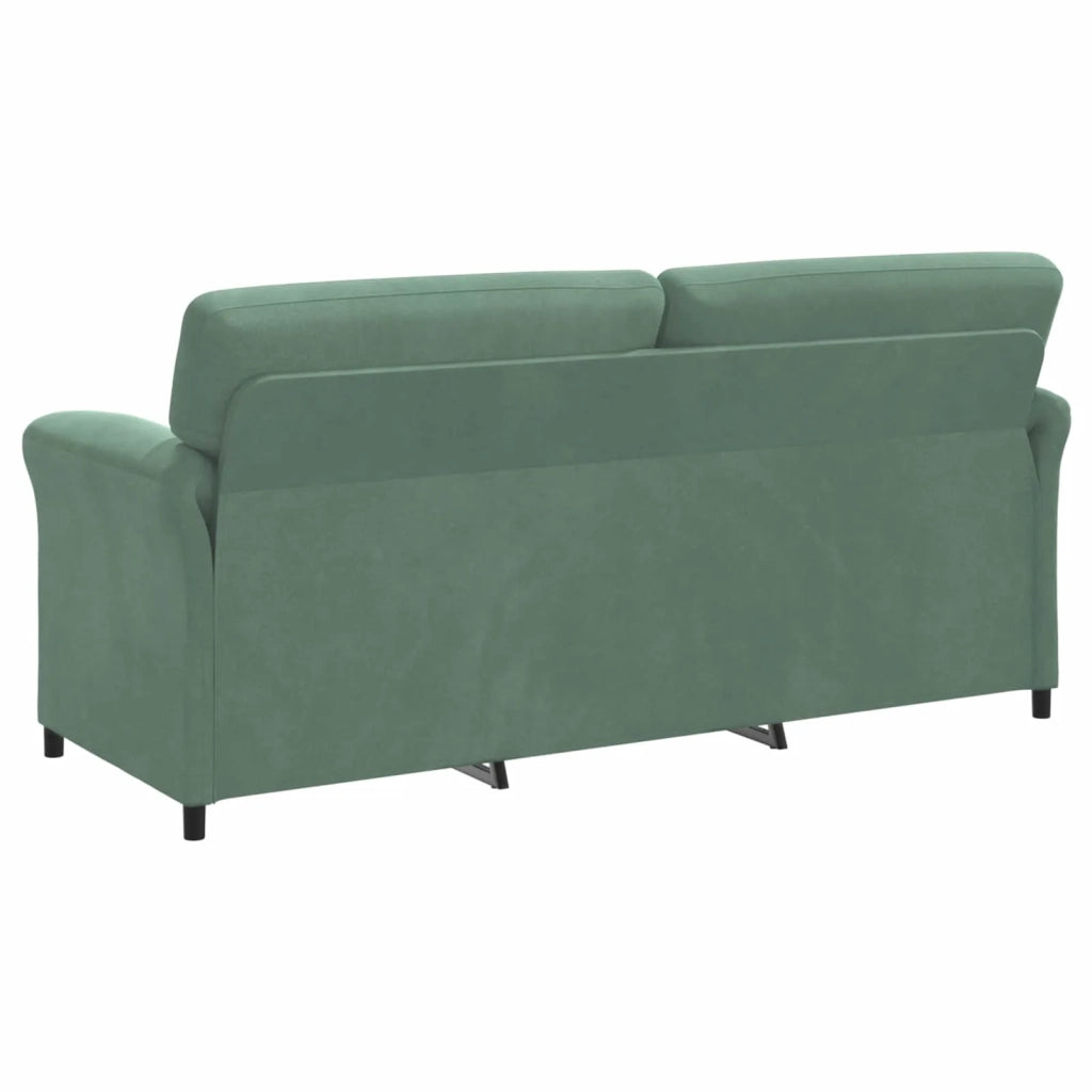 Divano 3-Persone Verde Mare 198 x 83 x 95 cm Velluto 42033978