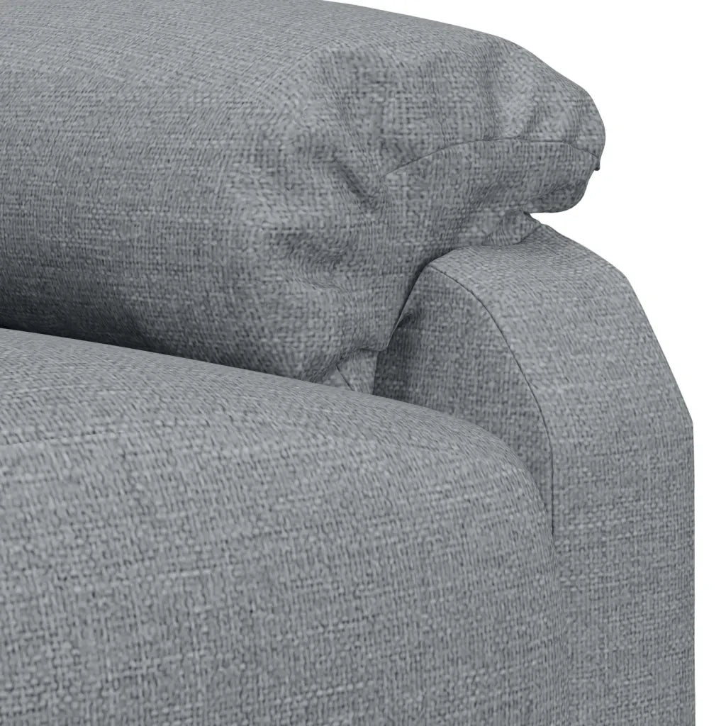 Poltrona Massaggiante in Tessuto Grigio Chiaro 348469