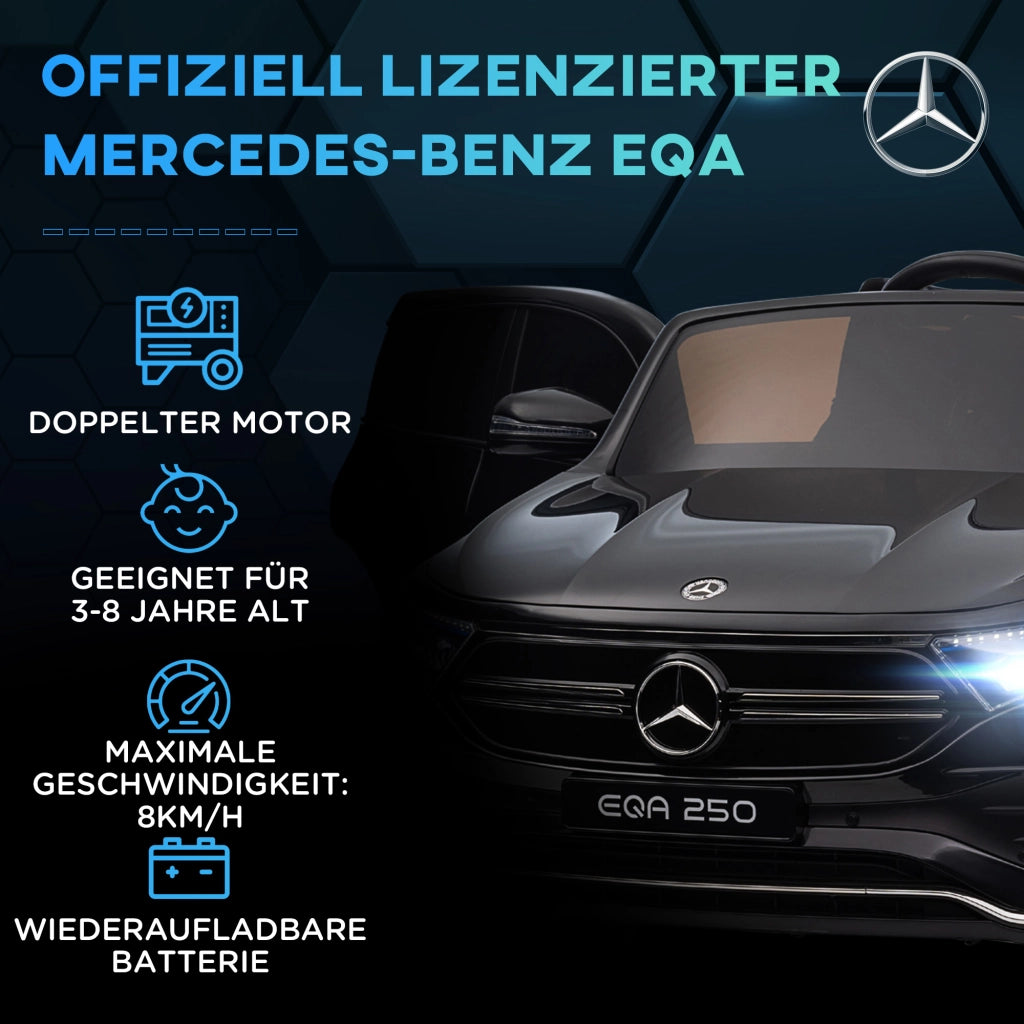 Auto elettrica per bambini Mercedes-Benz EQA ¨C Minimal ¨C nero