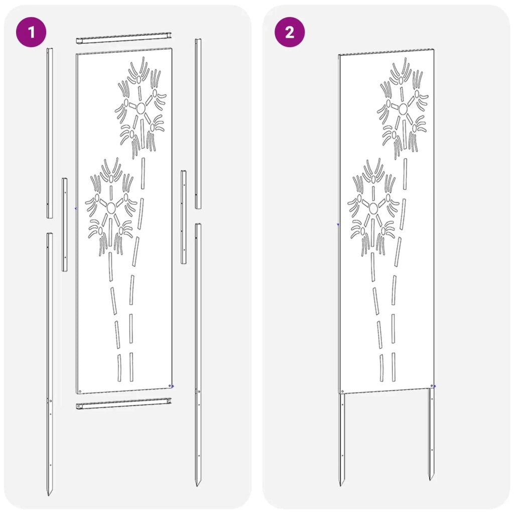 Schermo per privacy in giardino Traforo Bianco 32 x 140 cm 876211