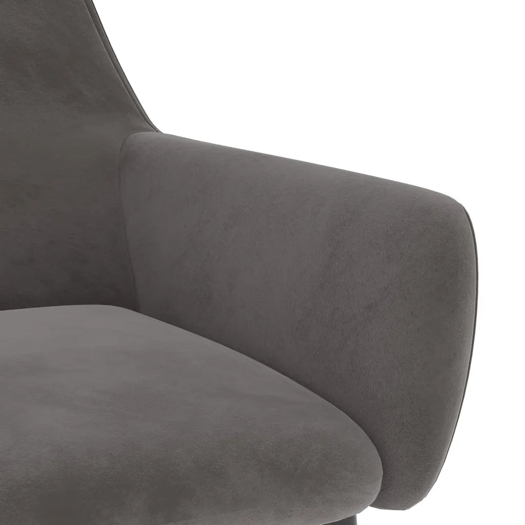 Sedie da Pranzo 2 pz Grigio Scuro in Velluto 323105
