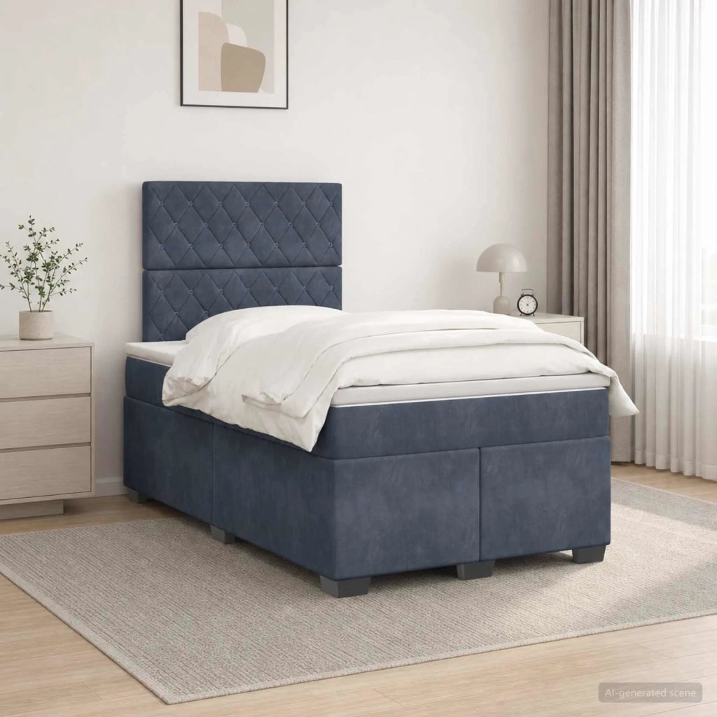 Letto box spring con materasso Grigio Scuro 120 x 200 cm 3455079