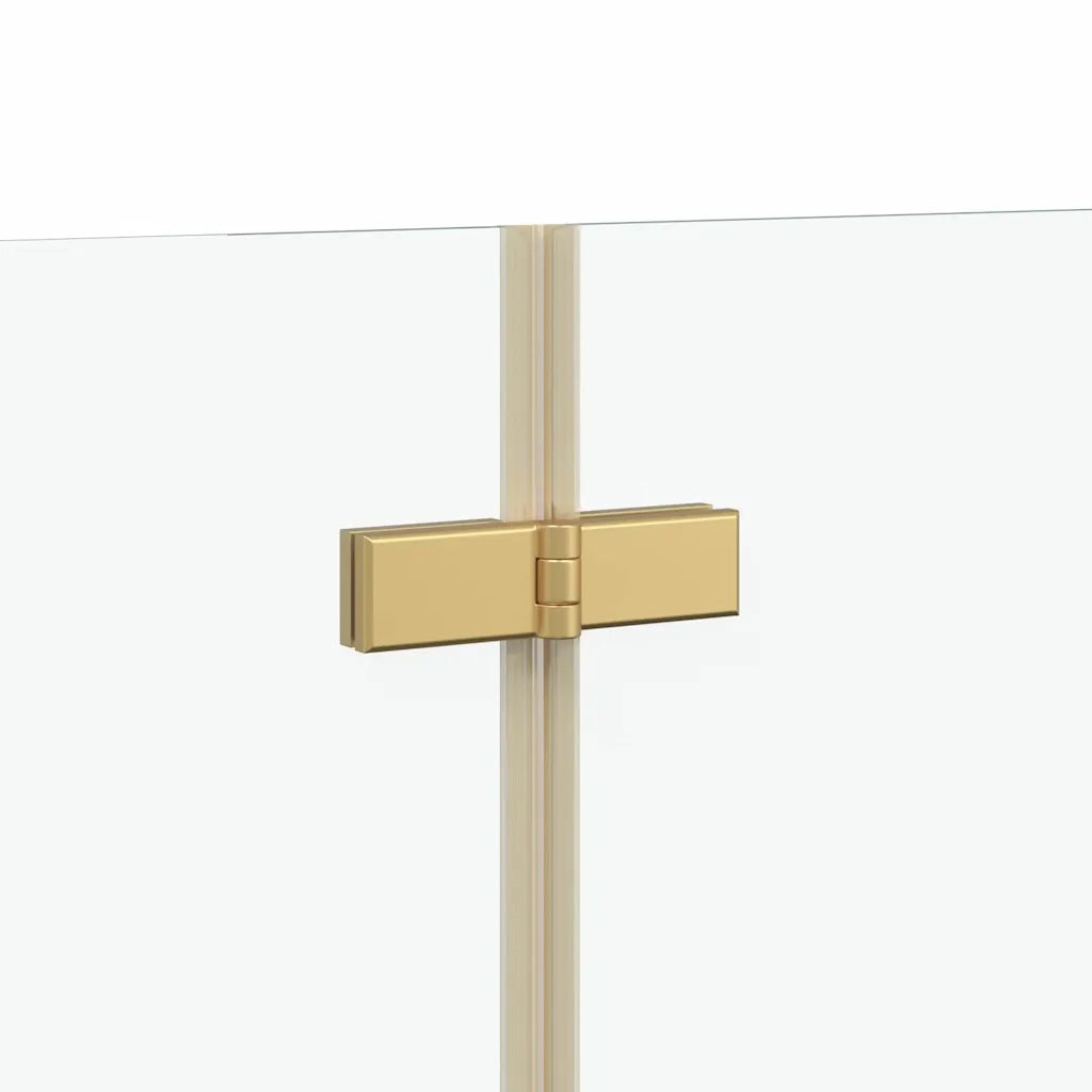 Involucro Doccia Oro 130 x 138 cm Vetro ESG e Alluminio CFW8253929
