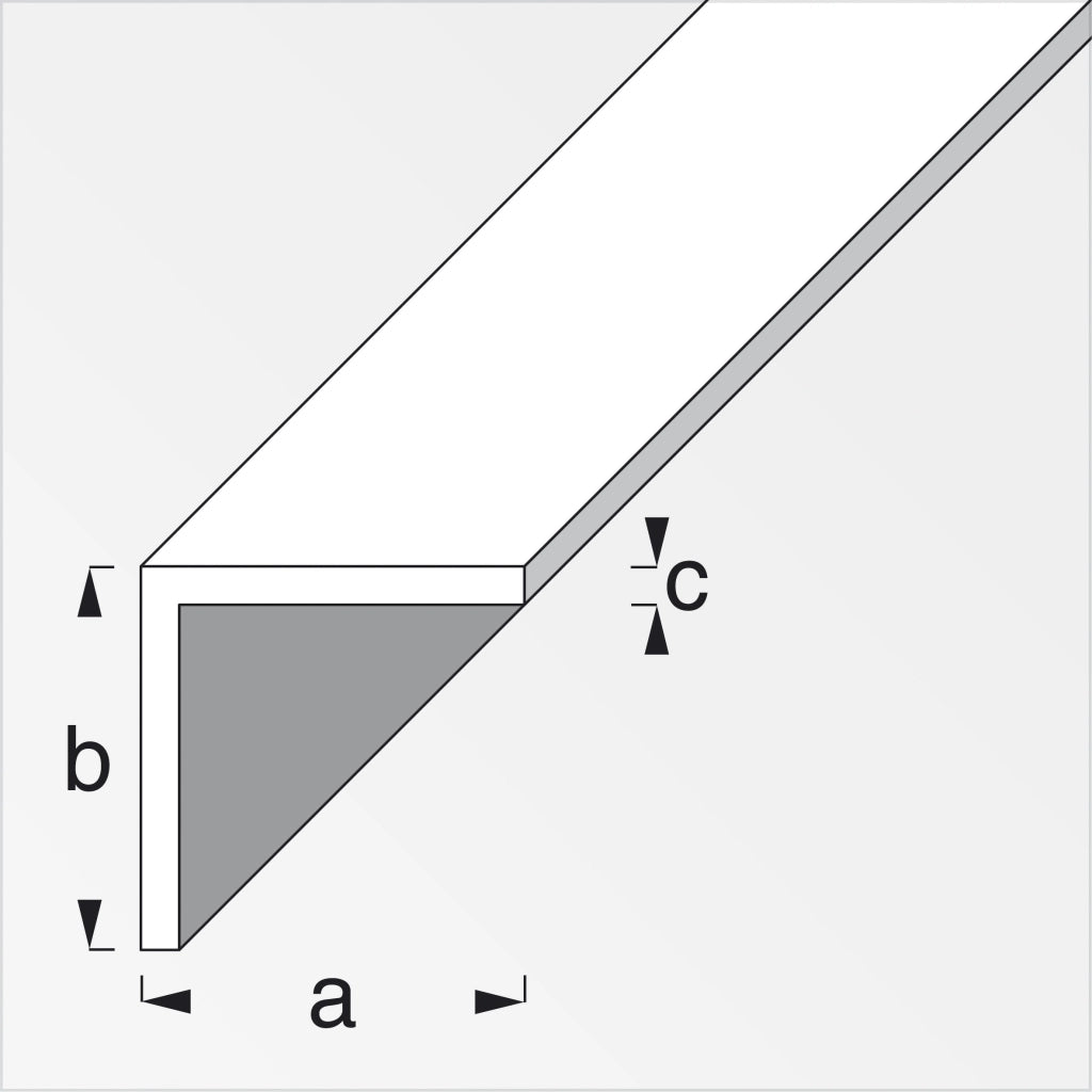 PROFILO BIANCO H.200 CM ANGOLARE 25X25X1 MM- 5,0 pz