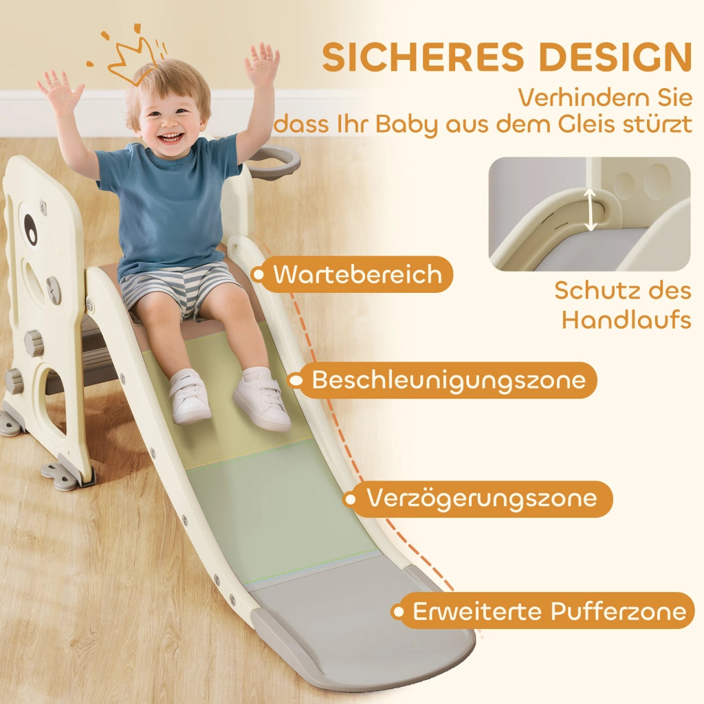 Scivolo per Bambini con Arrampicata e Canestro ¨C zephmum ¨C Verde