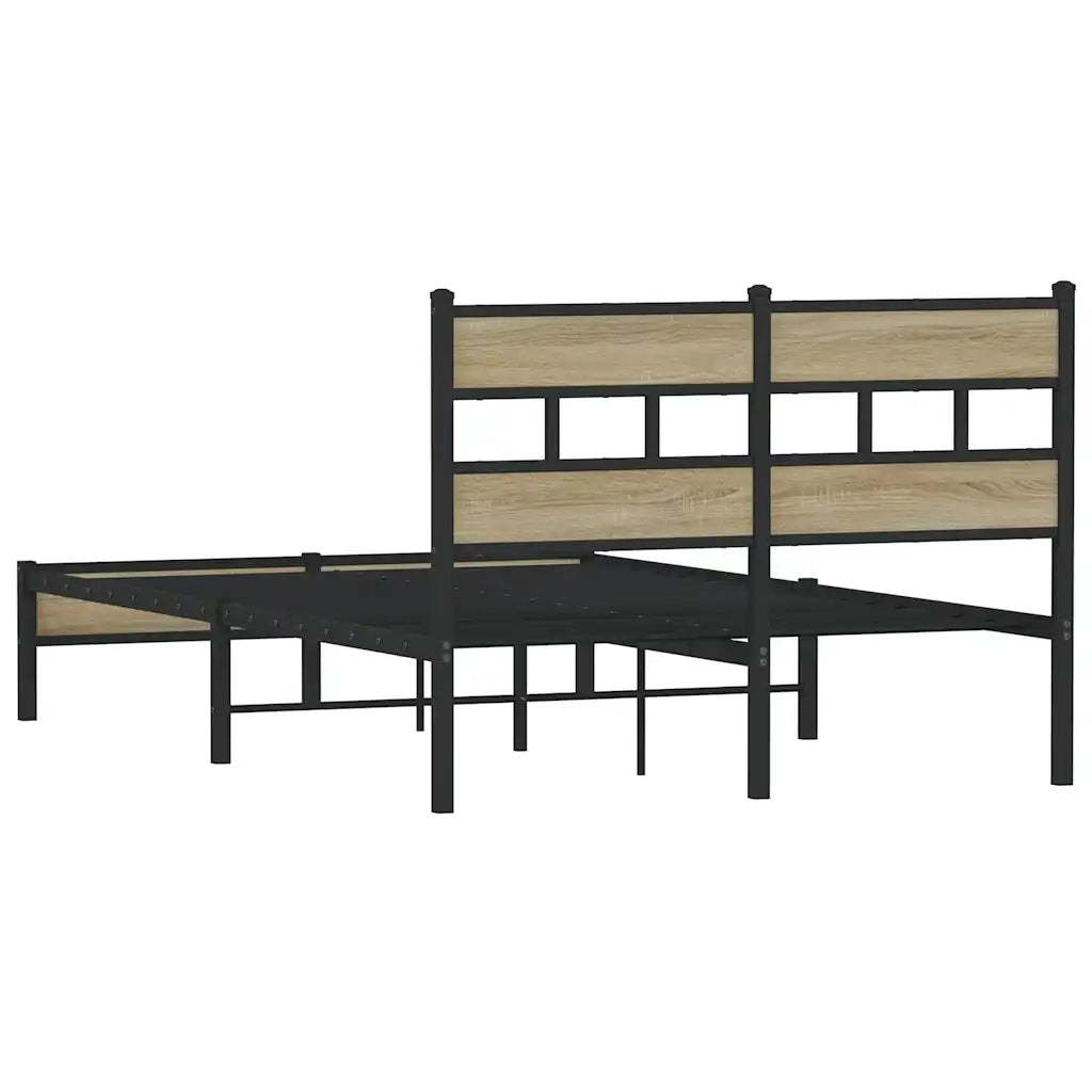 Giroletto senza Materasso-Struttura Letto Rovere Sonoma 120x190cm in Truciolato 820919