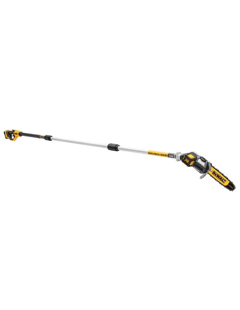 Potatore su asta di prolunga DeWALT DCMPS567P2 (2 x 5,0 Ah + DCB1104)