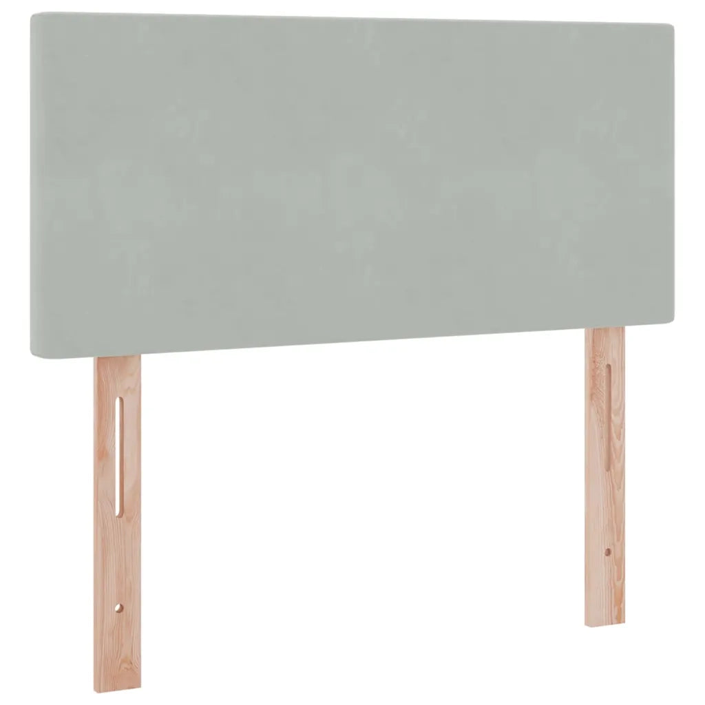 Letto con Contenitore Grigio chiaro 90 x 190 cm Velluto 3370665