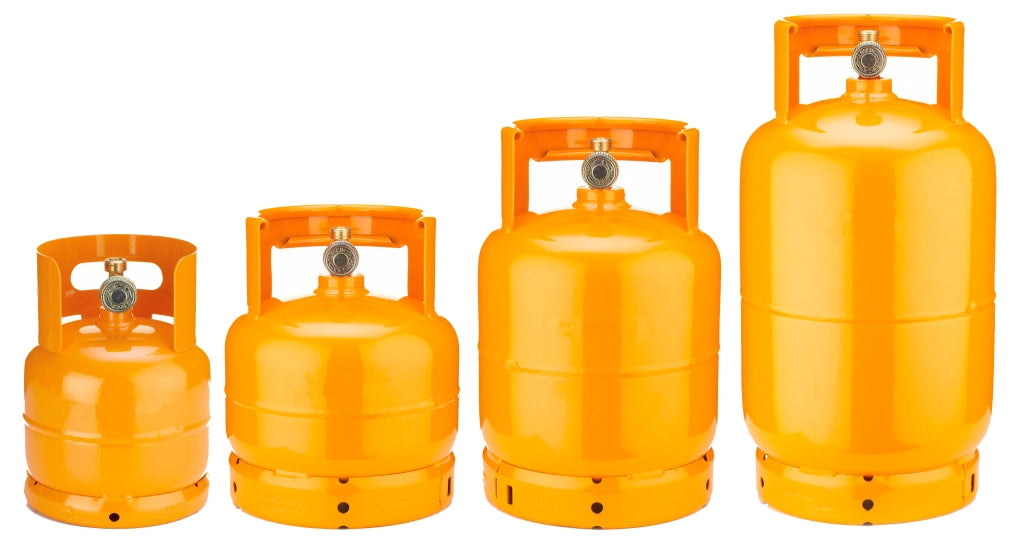 BOMBOLA PER GAS VUOTA CON RUBINETTO kg. 2 (lt. 4,8)