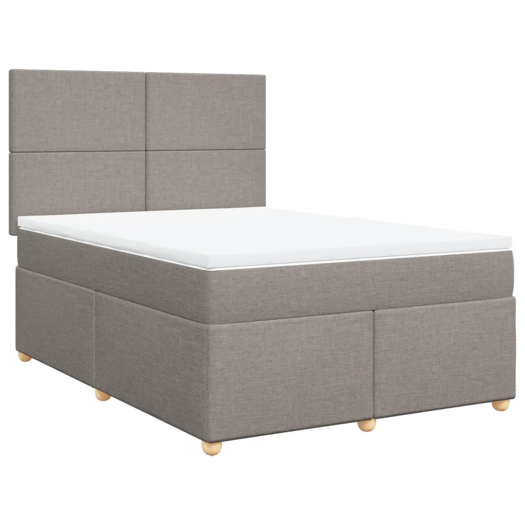 Giroletto a Molle con Materasso Tortora 160x200 cm in Tessuto 3291328