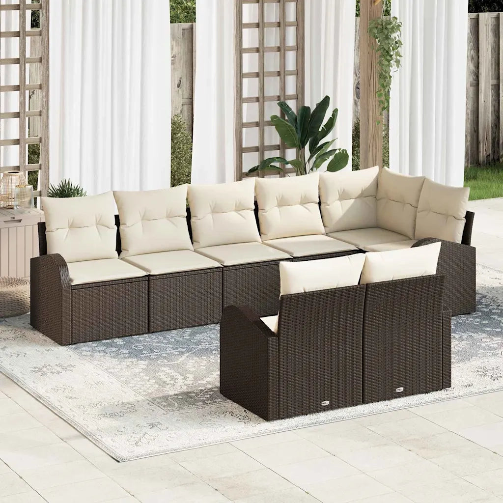 Set Divano da Giardino 8 pcs polyrattan