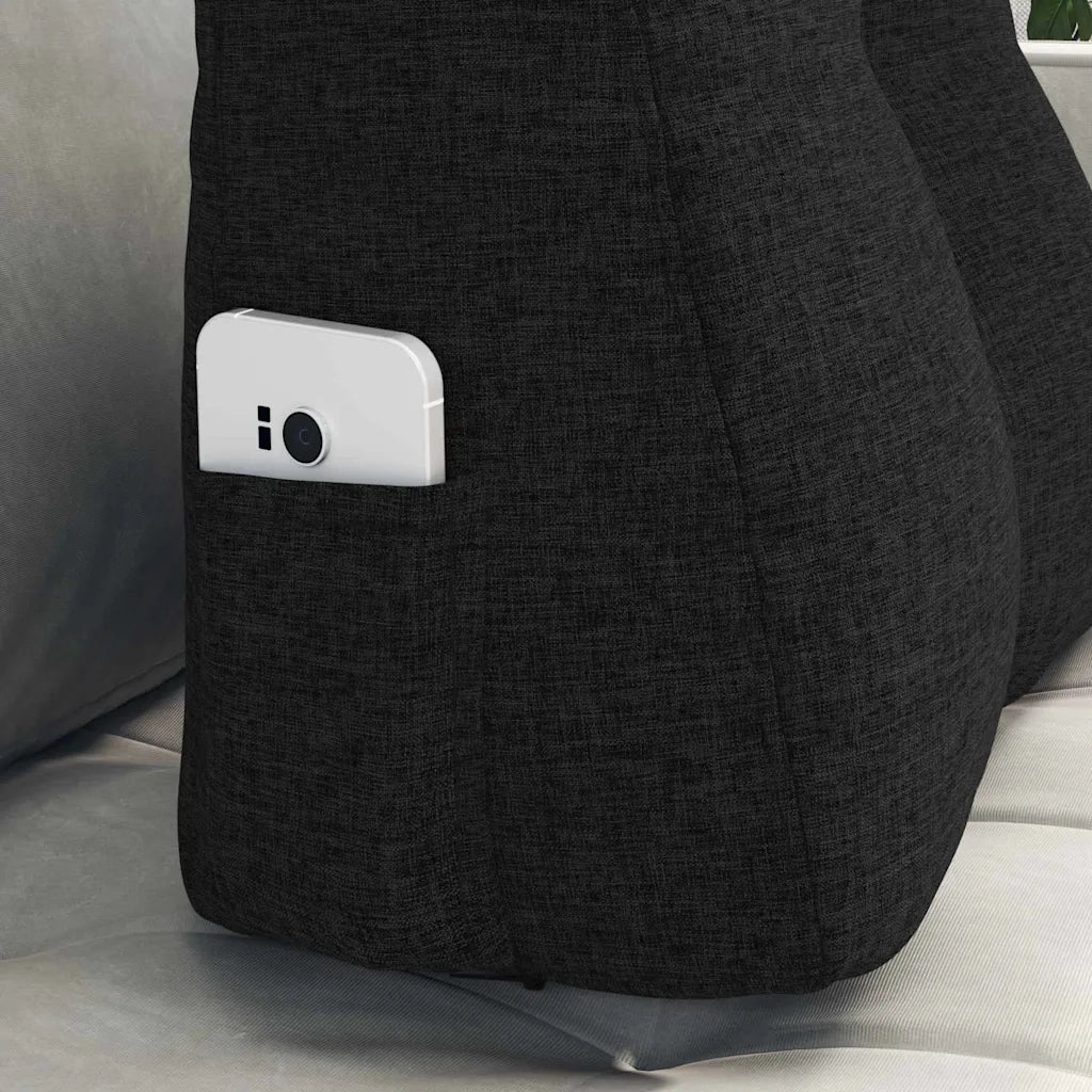 Cuscino per Schiena | Cuscino dorsale Nero 45 x 24 x 50 cm Tessuto