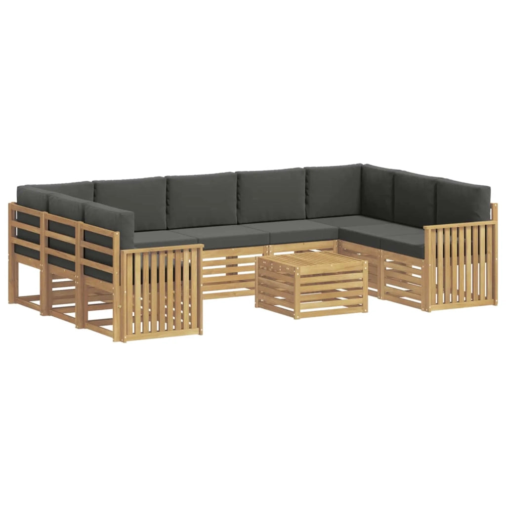 Set di divani da esterno 10 pcs Bianco e Antracite 3392542