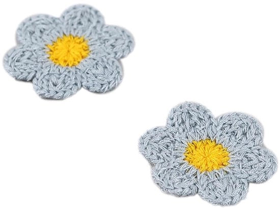 Pannelli di fiori 20 pezzi - Pannelli in cotone - Applicazioni per abbigliamento - Abbigliamento DIY - 3,5 cm - Poliestere di alta qualità