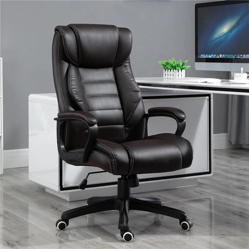 POLTRONA UFFICIO MASSAGGIANTE ERGONOMICA E DIRIGENZIALE IN SIMILPELLE NERA
