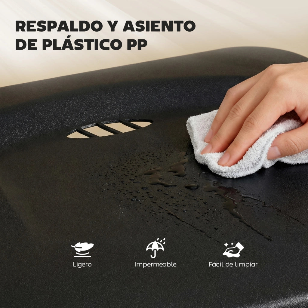 Sedia Pieghevole ¨C Minimal ¨C Plastica, Nero, 48.5x47x75 cm