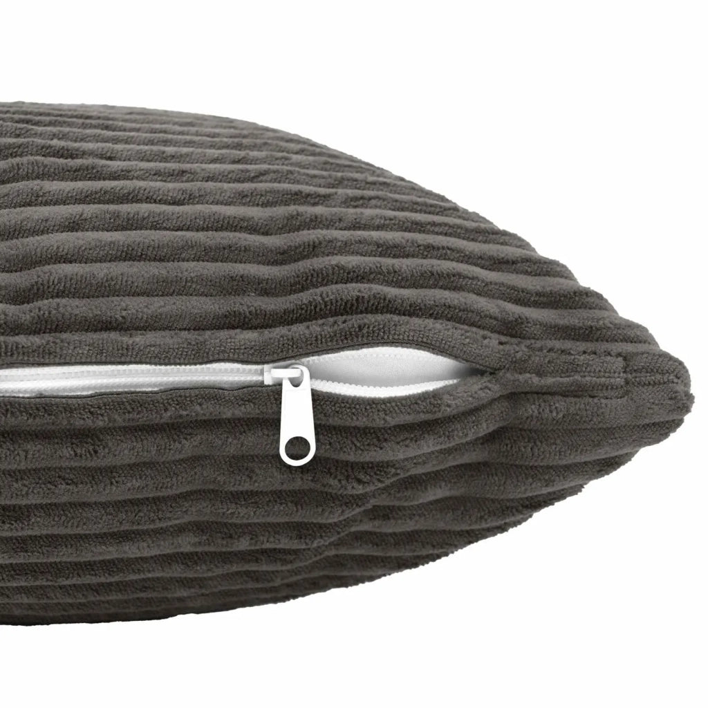 Federa 2 pcs HEERLEN Grigio Scuro 80 x 80 cm corduroy 913583