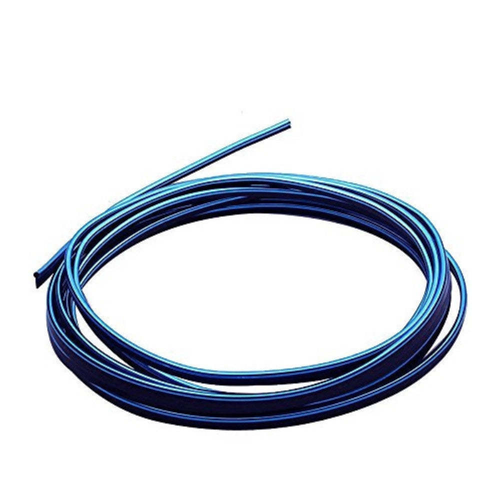 Trade Shop - Striscia Profilo Decorativa Adesivo Cromato Cromata Blu Ws1180 5 M Interno Auto -