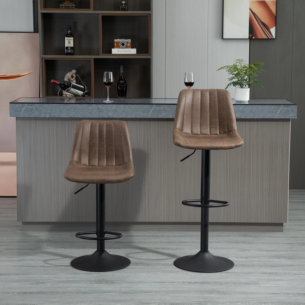 Sgabello da bar ¨C Minimal ¨C marrone, altezza regolabile