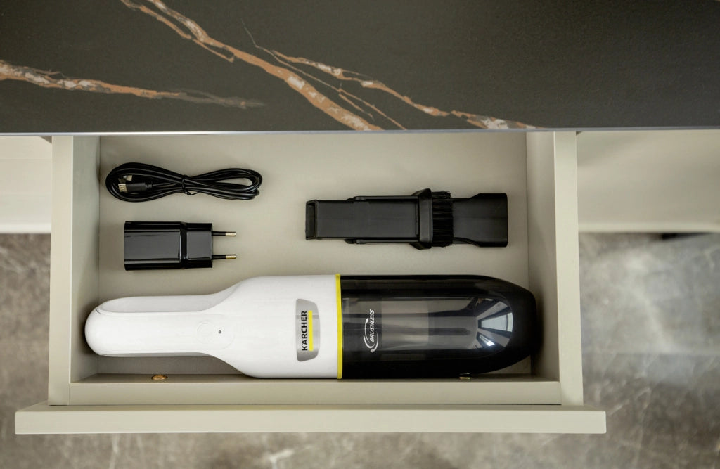 KARCHER Aspirapolvere a batteria CVH 2 Premium - Vano raccolta: 0.15 l - Livello di potenza sonora: < 78 dB(A) - Potenza assorbita: 70 W