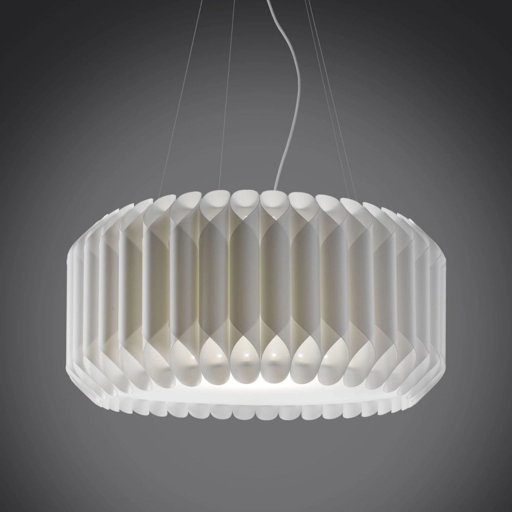 Sospensione Bianco in polilux  Cm. 60 x 31h