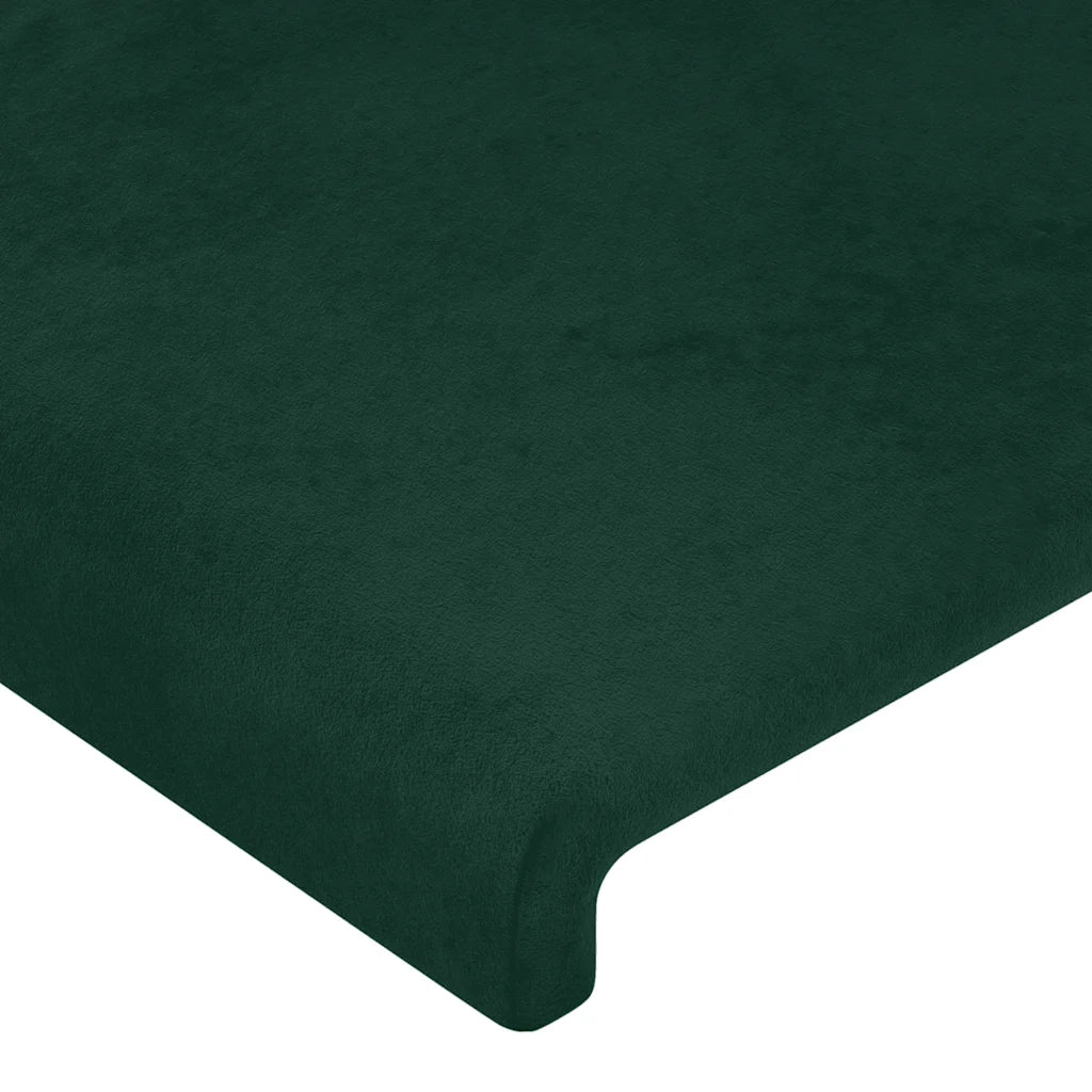 Letto matrimoniale | Letto per adulti | Giroletto senza Materasso Verde Scuro 160x200 cm in Velluto