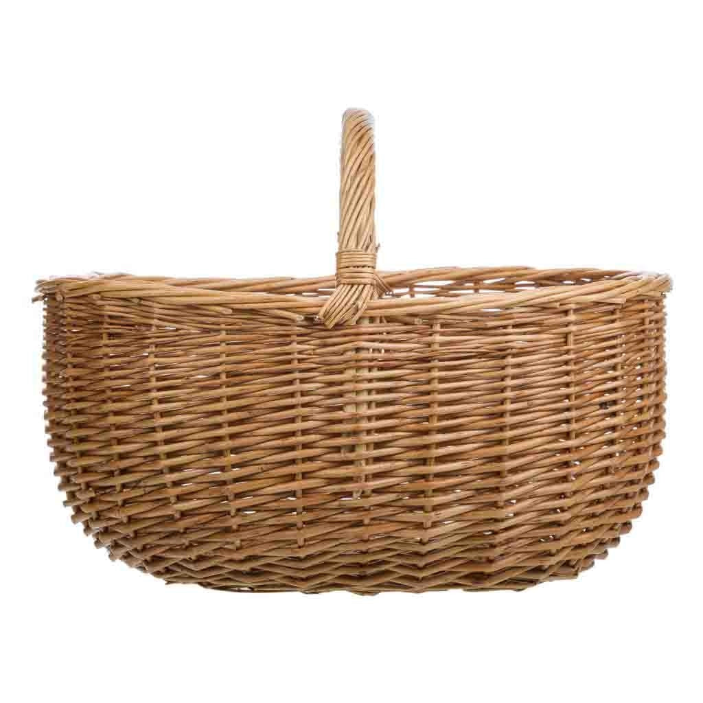 Cesto vimini marrone 43x33x20/32h cm