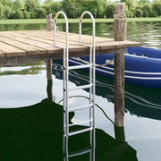 Scala da Dock a 5 Gradini Argento 45 ×11,5 ×190 cm Alluminio