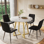 Gruppo pranzo 80 cm; design moderno; piano effetto marmo; MDF; multicolore