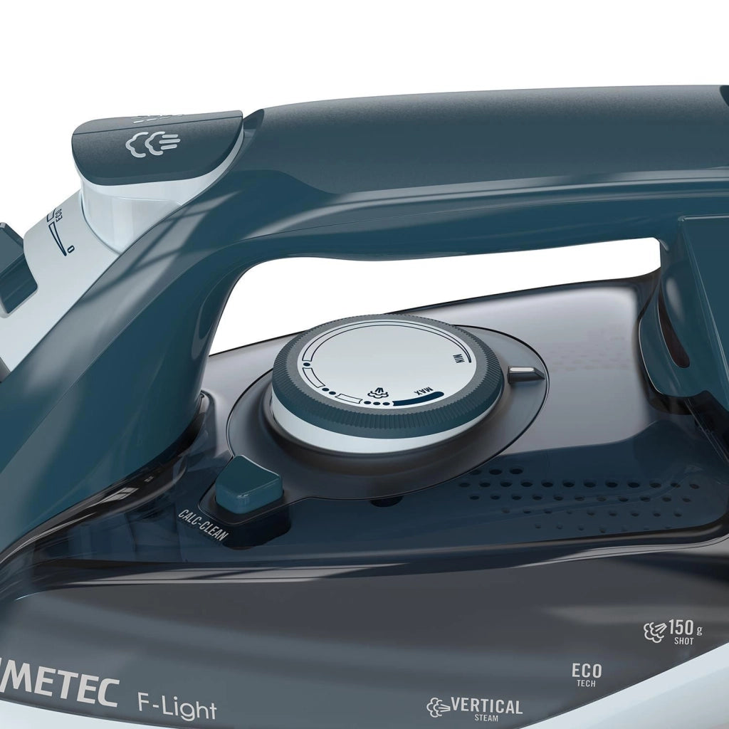 Imetec 9041 F-Light Ferro da Stiro a Vapore Piastra Glide Ceramic 2200 W Colpo Vapore 150 g colore Blu