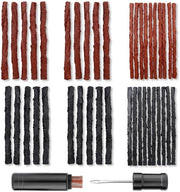 Set di riparazione tubeless da 7 pezzi per mountain bike, set di riparazione per pneumatici, kit di pezzi di ricambio per pneumatici senza tubi, kit di patch per pneumatici senza tubi, per bicicletta da montagna, nero e marrone