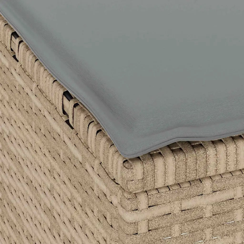 Set da Pranzo per Giardino Beige polyrattan 42007924