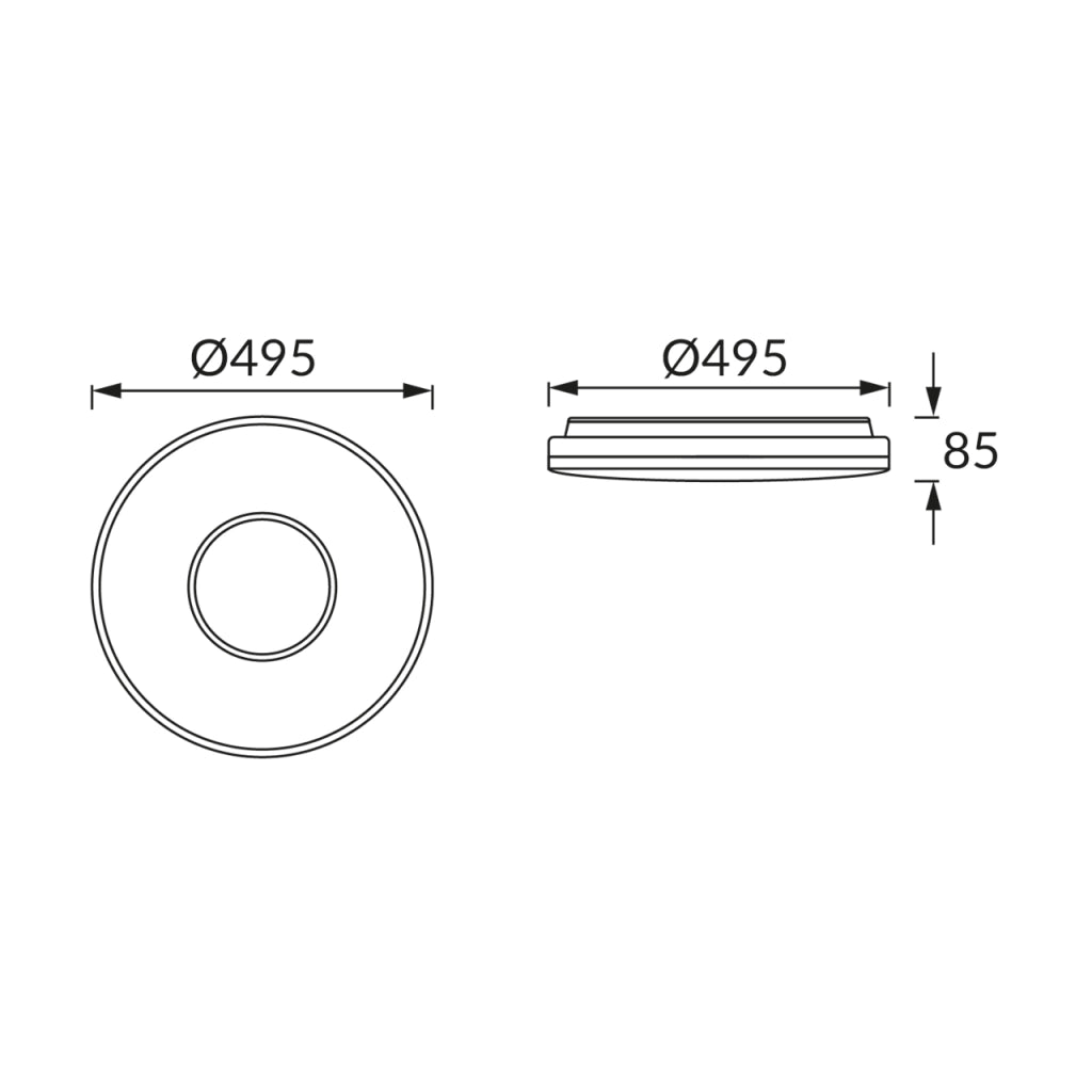 Plafoniera bagno LED Struhm Opera bianca 49,5cm 48W