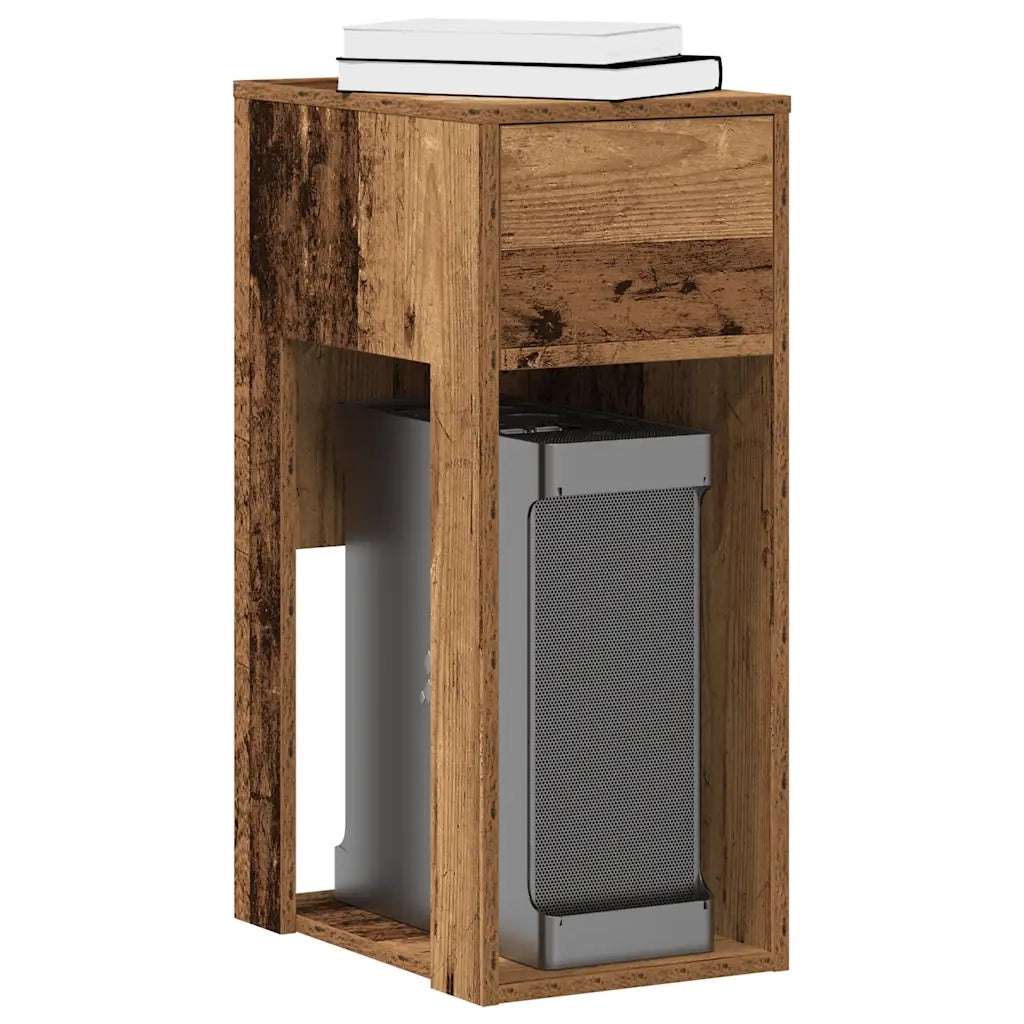 Supporto per Computer a Torre con Cassetto Antico 30x44x74 cm CFW7191956