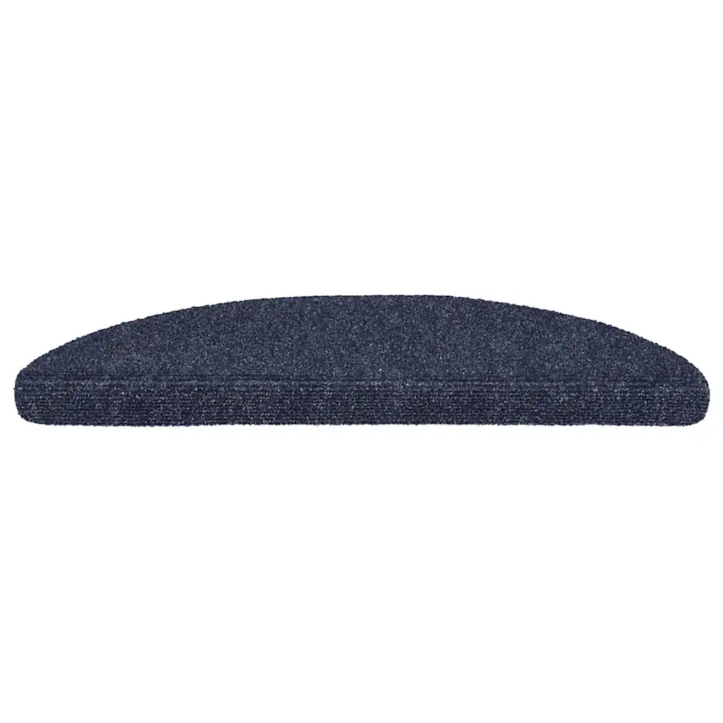 Tappetini per scale autoadesivi 15 pz 56x17x3 cm blu semicircolari 132695