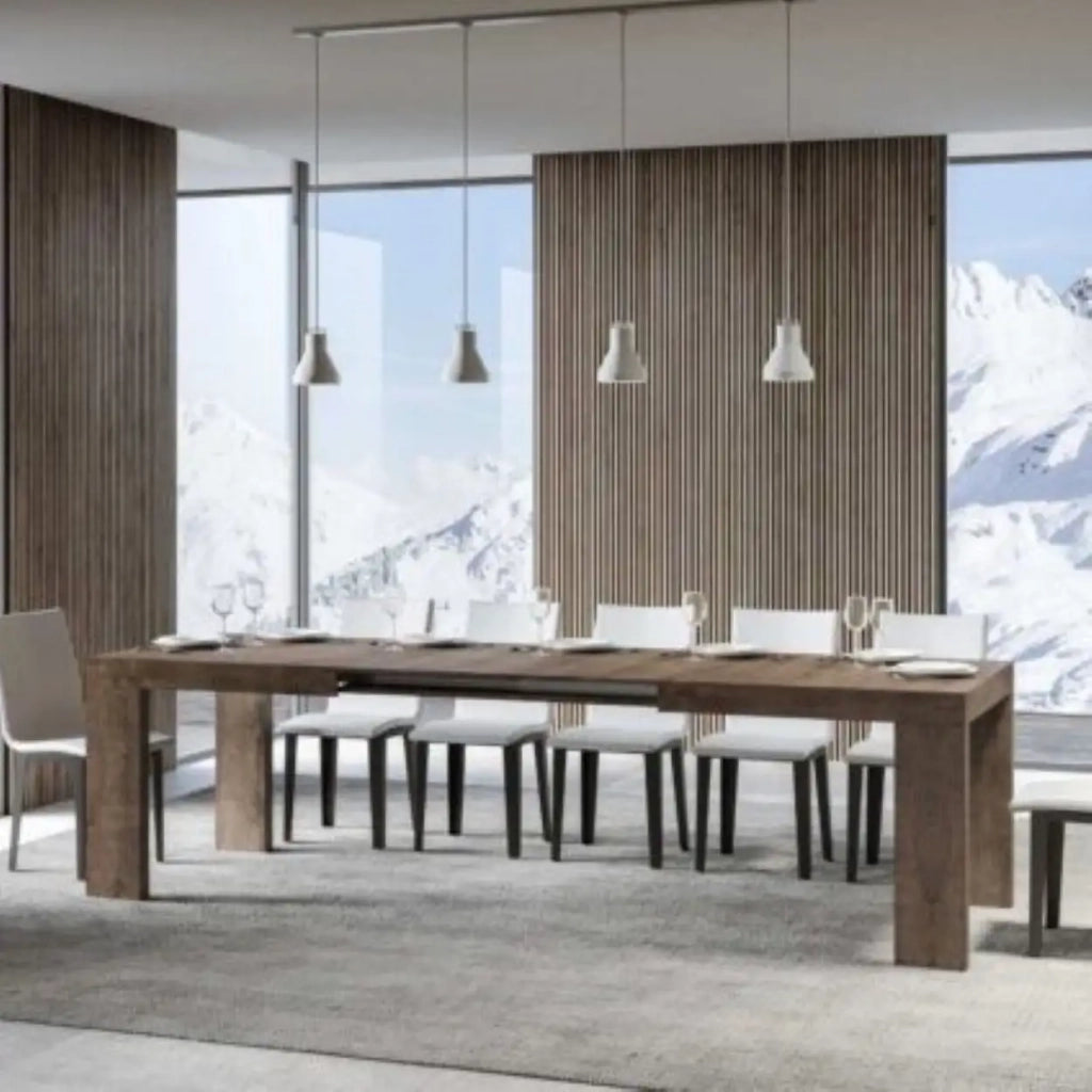 Tavolo allungabile 200/304x90 cm Roxell colore noce