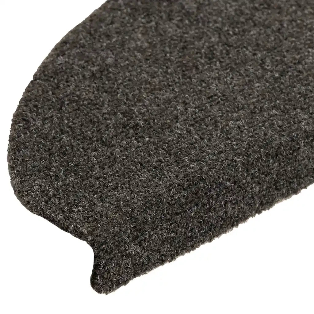 Tappetini per scale autoadesivi 5 pz 65x21x4 cm antracite semicircolari grandi 149714