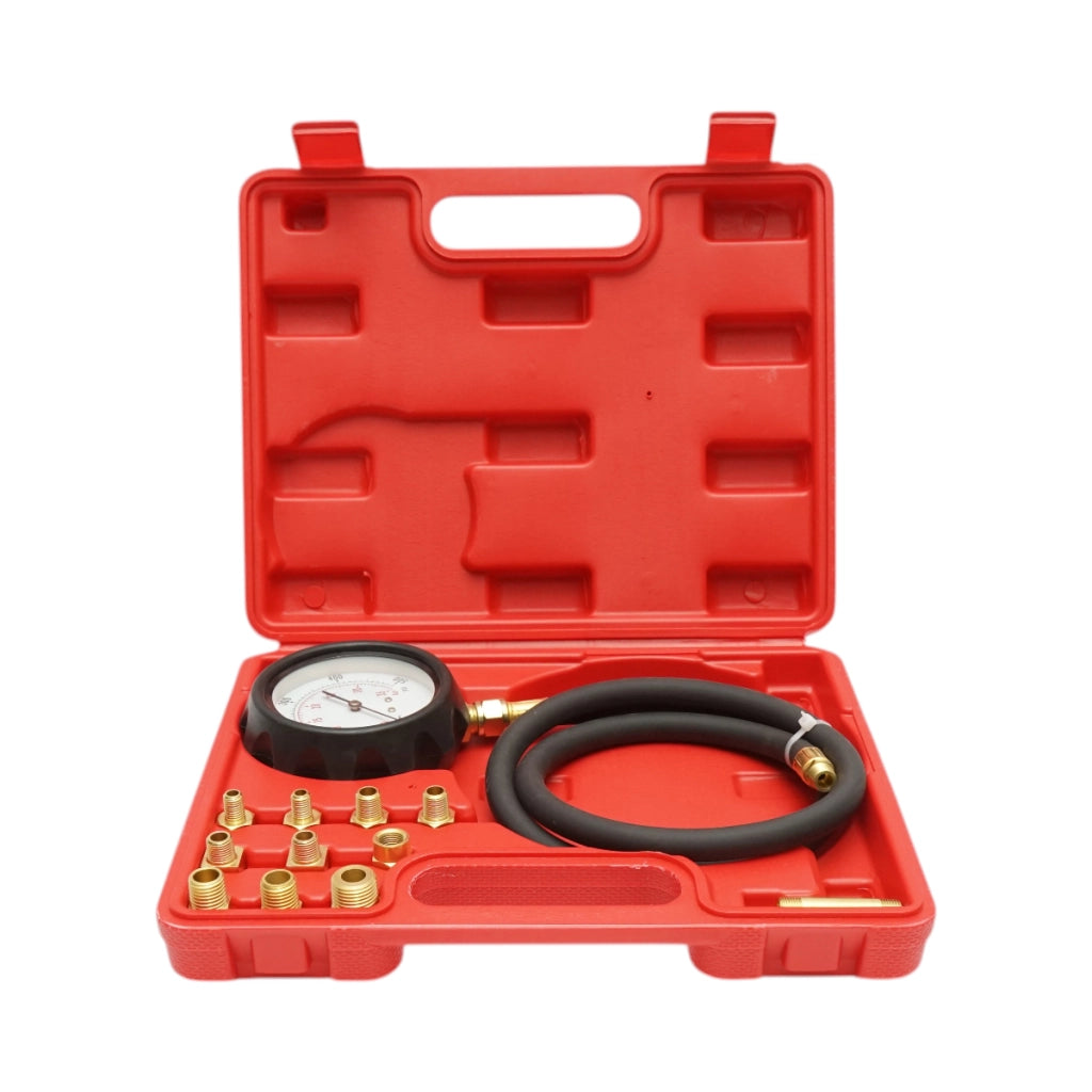 Kit tester pressione olio motore 0-35 bar universale 12 pezzi