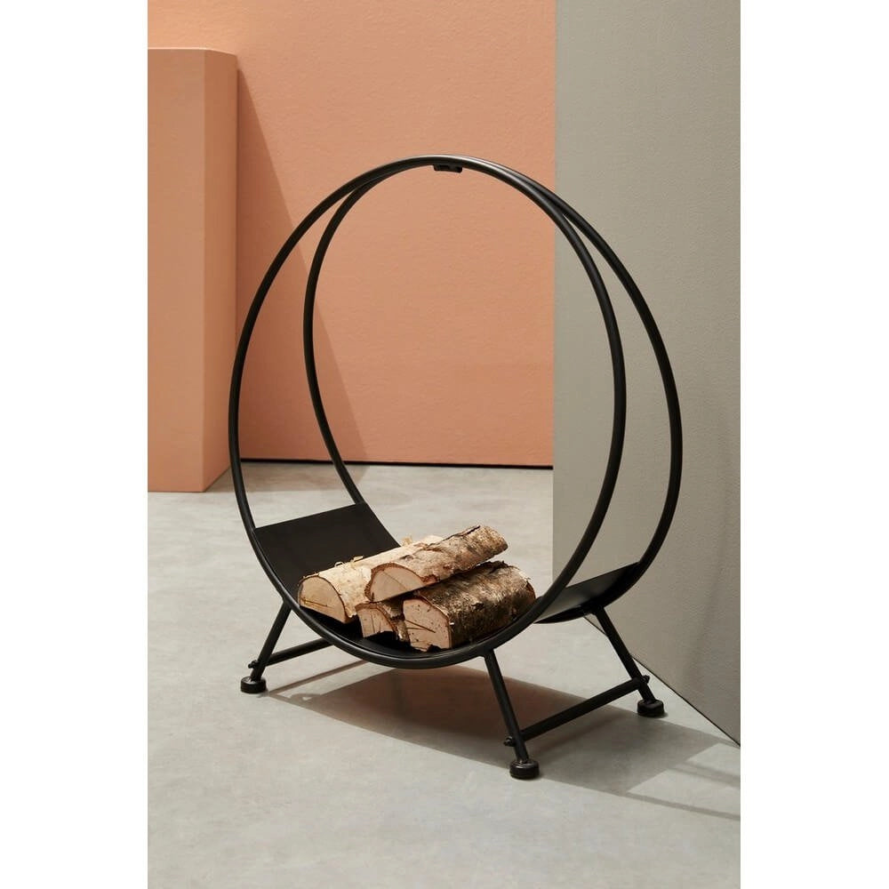 Braciere Acciaio Nero Moderno da Interno 70xH38 cm - ARVEN