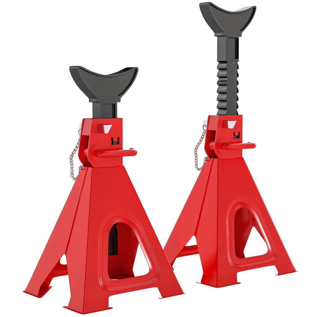 Cavalletto di sostegno 6 tonnellate 2 pezzi ¨C Minimal ¨C regolabile in altezza rosso