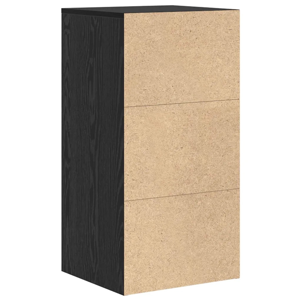 Credenza con cassetto Rovere Nero 38 x 34 x 75 cm 869547